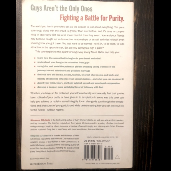 Paperback Book- Every Young Woman's Battle-Shannon Ethridge & Stephen Arterburn - Picture 2 of 3
